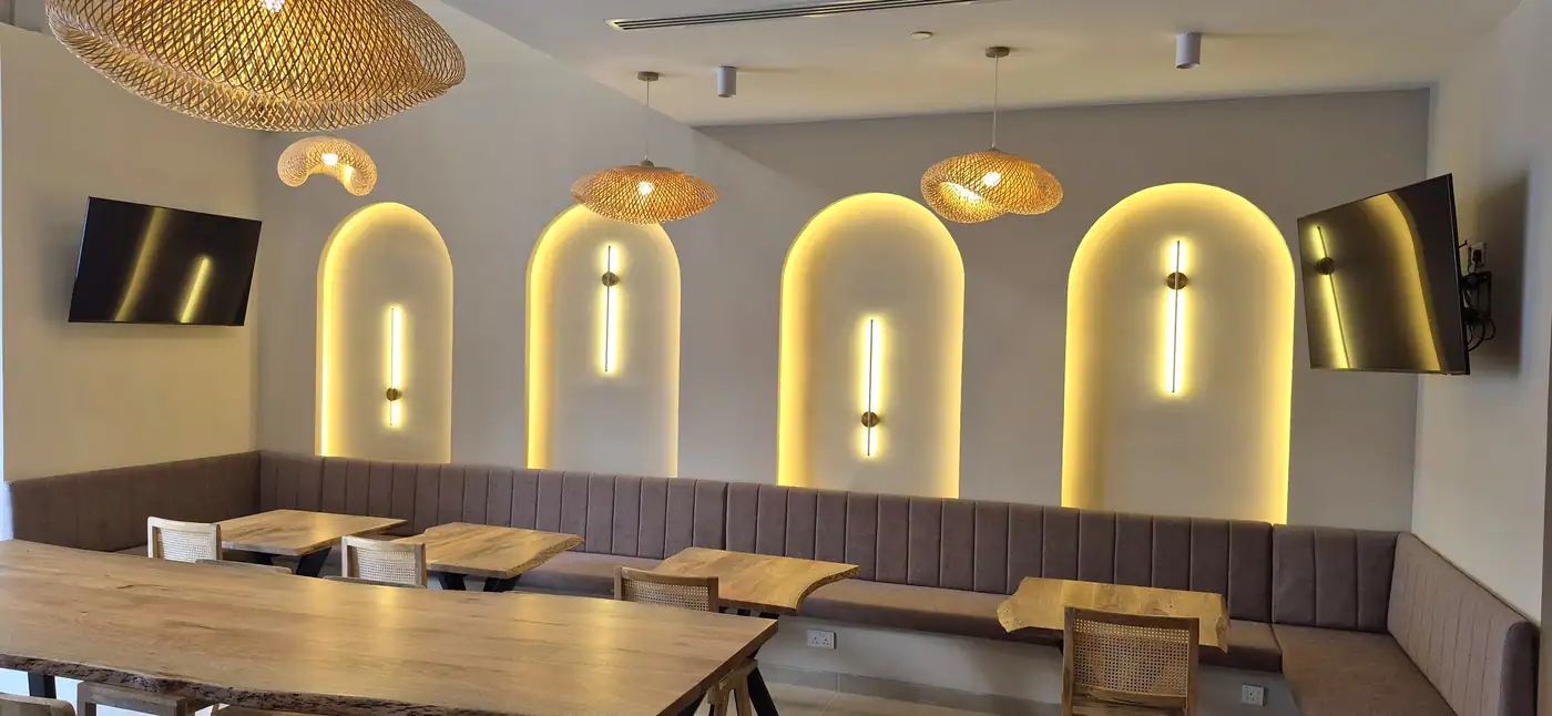 Tsuna Academy’s café and lounge seating